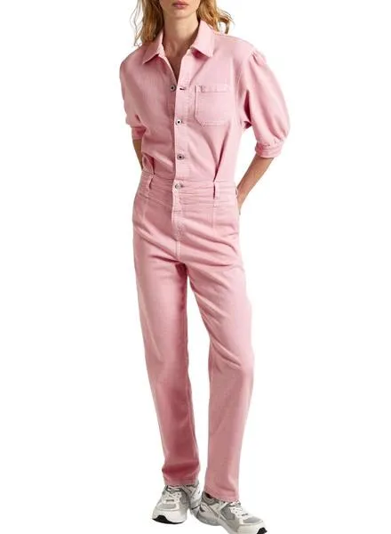 Mono Pepe Jeans Felicia Denim Rosa Para Mujer